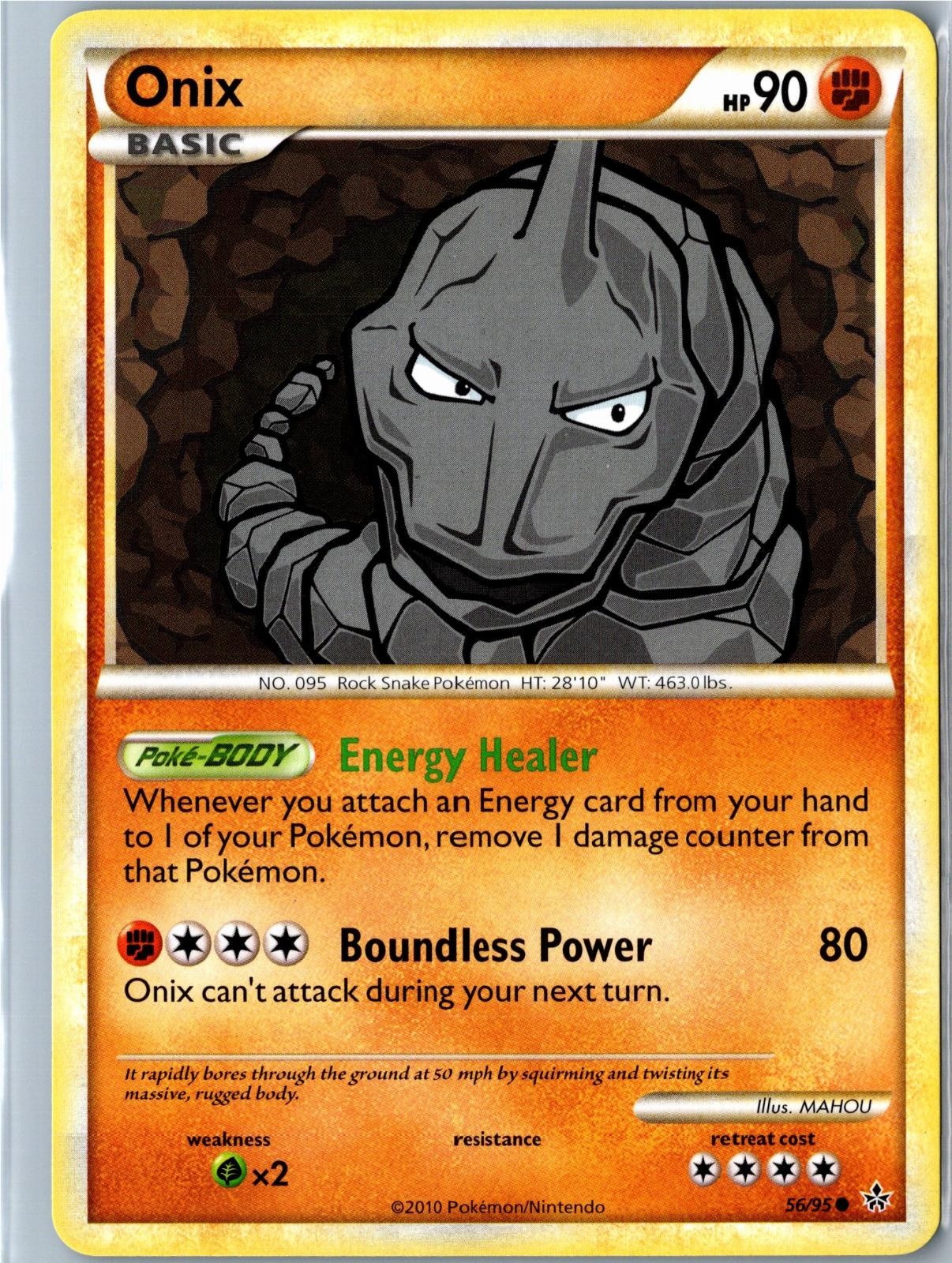 Pokemon Card - Onix - HGSS Unleashed - 56/95 - Common - Lightly Played