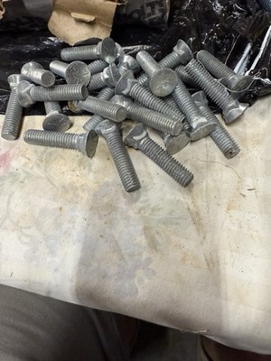 7/16  X 2  Steel, Coated, Zinc, Coarse, Thread, Plow Bolt, Package Of 25.