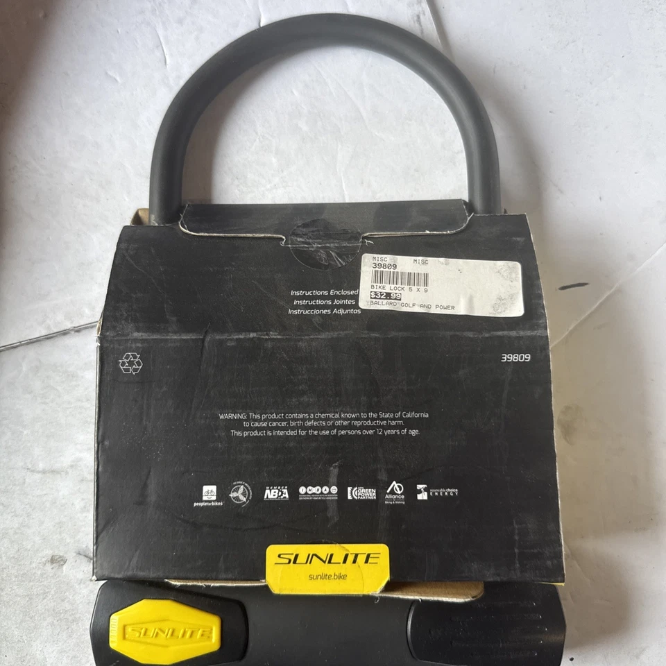 Sunlite Defender 39809 Bike Lock 5” X 9” NOS OEM OMCB8 - Image 4 of 4