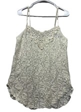 Vintage Y2K Cinema Etoile Lace Camisole Tank Cream Layering Coquette Fairy