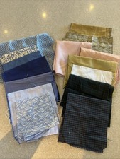 Dolls House Bundle 15 pieces Silk/tartan Fabric Remnants Offcuts crafts