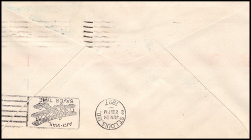 Scott C10 10 Cents Lindbergh Worden FDC & Corner Card Typed Address - Picture 2 of 2