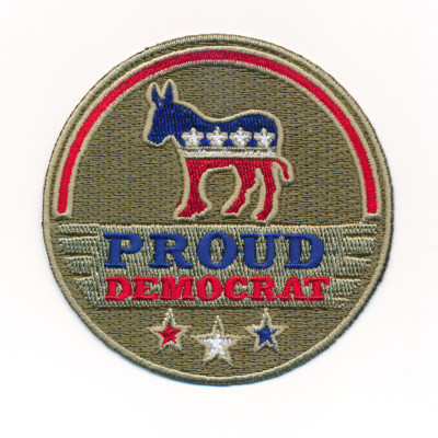 50 mm Patch Demokratische Partei USA Democrat Edel Aufnäher Aufbügler 1105 A
