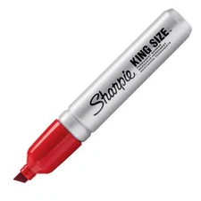 15002 Sharpie King Size Permanent Marker, Chisel Tip, Red Ink, Pack of 1