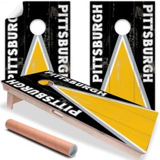 Pittsburgh Football Tailgating Cornhole Board Wraps and Decals Vinyl Sticker