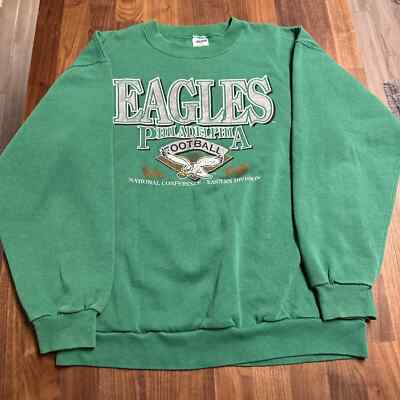 80s 90s Philadelphia Eagles Crewneck Sweatshirt Green AN37132