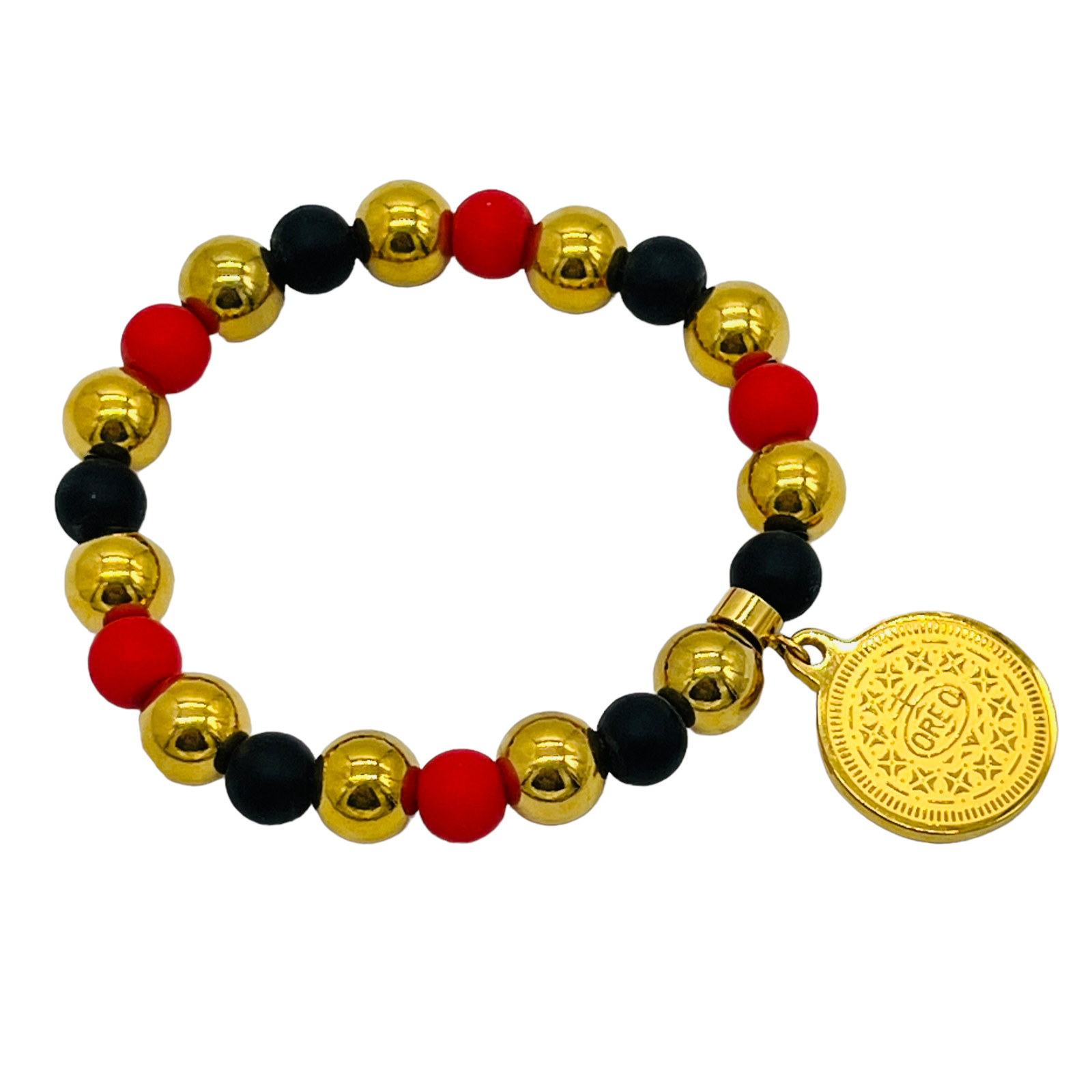 Rustic Cuff Oreo Cookie Logo Dangle Red Black Gol… - image 4