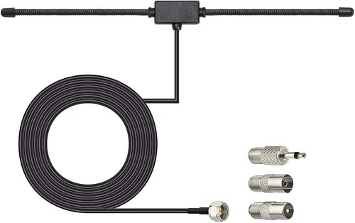 Antena dipolo FM para sistema de música en onda radio FM receptor estéreo doméstico audio AV - Imagen 1 de 12