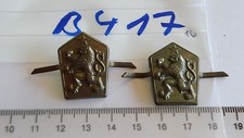 Tschechien M&uuml;tzen Abzeichen ? Metall bronze 1 Paar (B417)