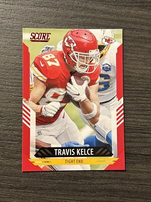 2021 Score Travis Kelce Kansas City Chiefs Red Parallel #5