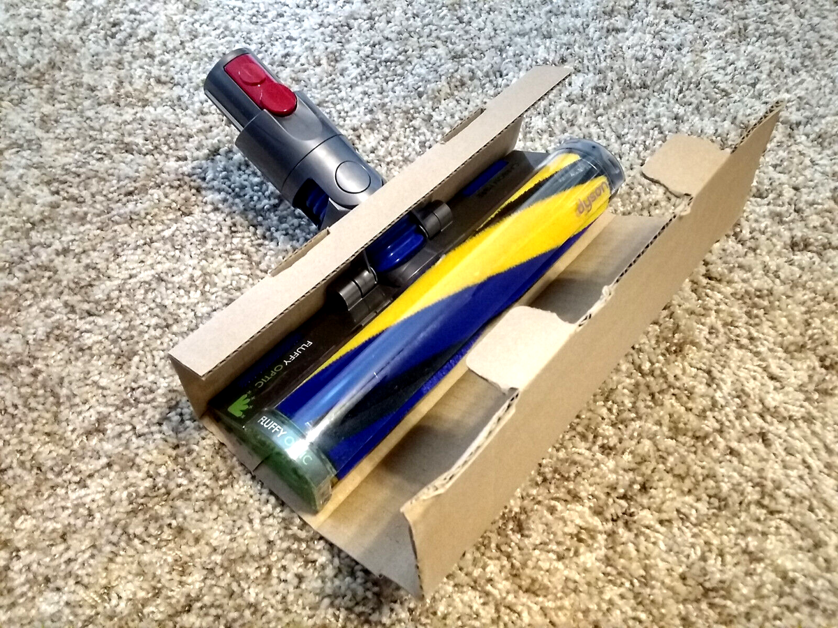 【美品】ダイソン V12 fluffy Optic ヘッド425995-02 Dyson V12 Vacuum Laser Slim Cleaner Fluffy Optic Soft Brush 425995