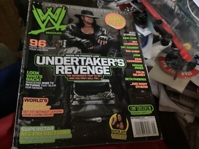 WWE Magazine September 2008 Undertaker Revenge NFL Predictions