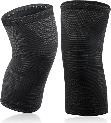 Knee Compression Wraps Weight Lifting Straps, Guard Pads Sleeve Powerlifting Gym - Picture 7 of 7