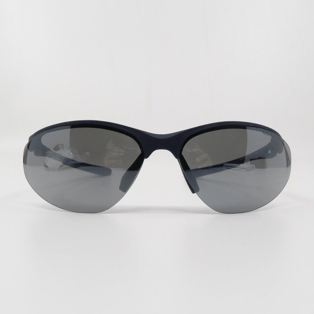 サングラス Nike Aerial Silver Mirror Sunglasses DZ7352 410 NIKE AERIAL DZ7352 410 Sunglasses Matte Blue Frame Silver