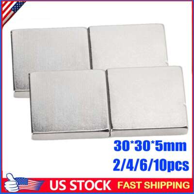 Large N52 Strong Neodymium Magnets Block Rare Earth Lifting Magnets 30*30*5mm