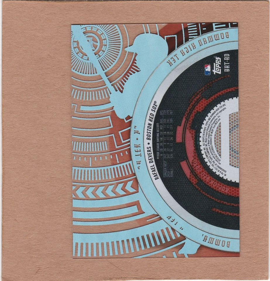 2017 Bowman High Tek - Pattern 1 Circles #BHT-RD Rafael Devers (RC) NM+ SEE SCAN - Image 2 of 2