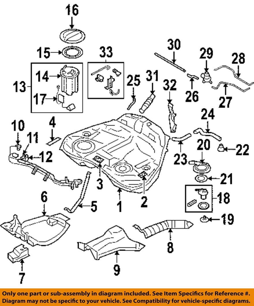 budd＆joey バオバブ SUBARU OEM 90-25 B9 Tribeca Fuel System Fuel System Components