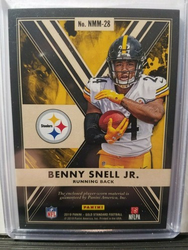Benny Snell Jr 2019 Panini Gold Standard 2 Color Relic 04/49 Pittsburgh Steelers - Bild 2 von 2