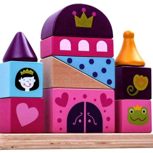 Enchanted Castle Wooden Block Stacker Playset for Toddlers and Babies 18m+ - Picture 1 of 3