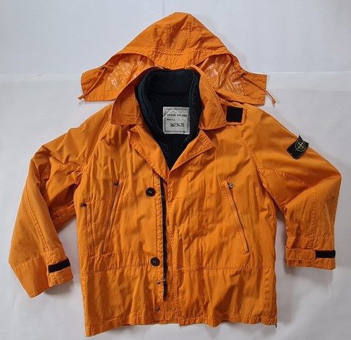 STONE ISLAND Jacke Raso Gommato Vintage 1995, orange, XL - Bild 1 von 23