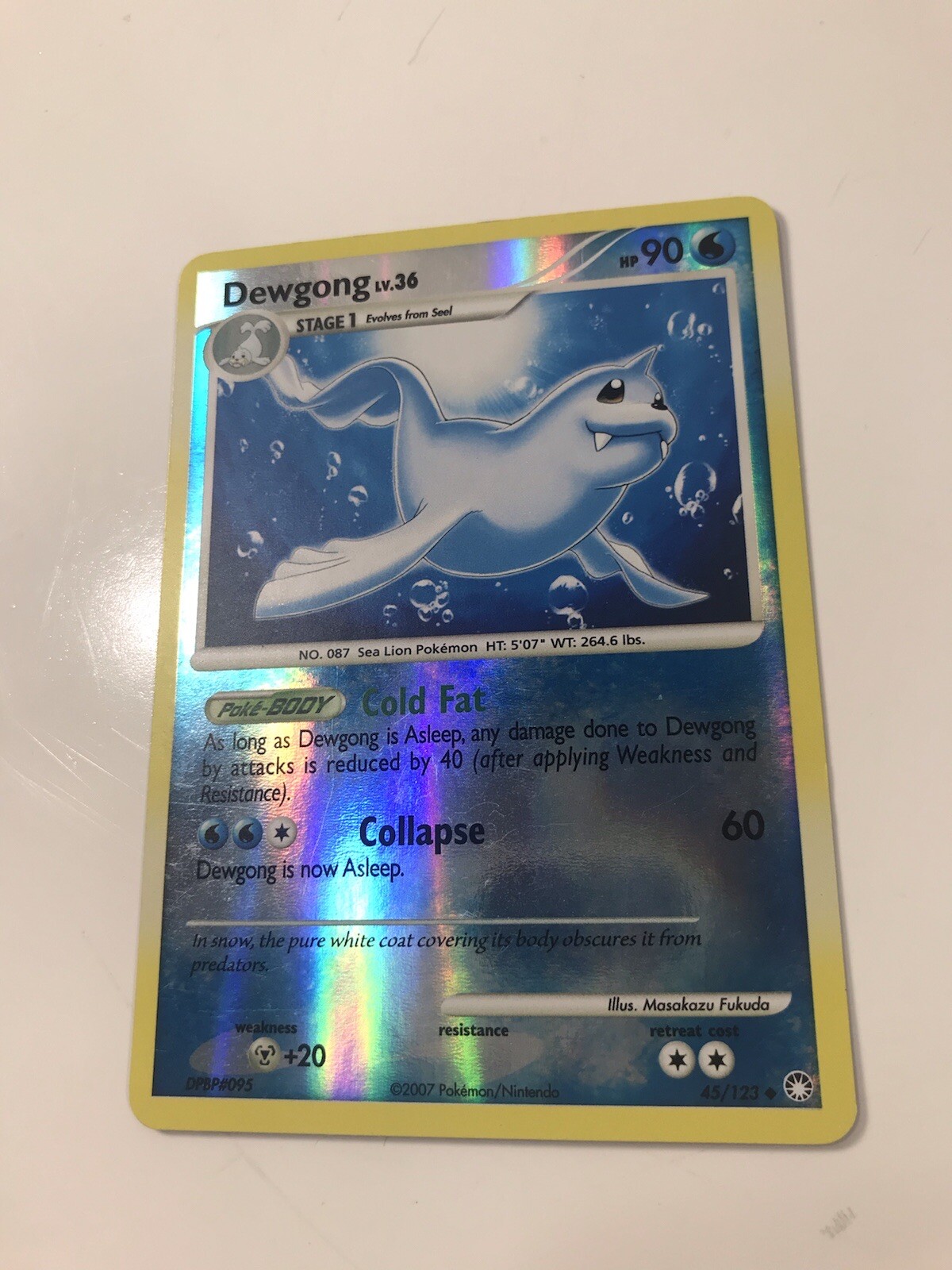 Pokemon Card Dewgong LV.36 Mysterious Treasures 45/123 NM Reverse Holo!!!