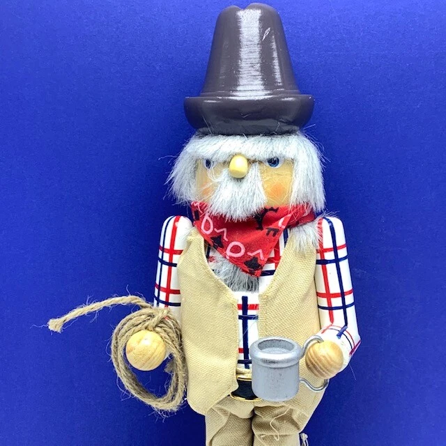 牛仔胡桃夹子西部圣诞小雕像套索绳咖啡杯牛仔竞技 — 第 2/4 张图片