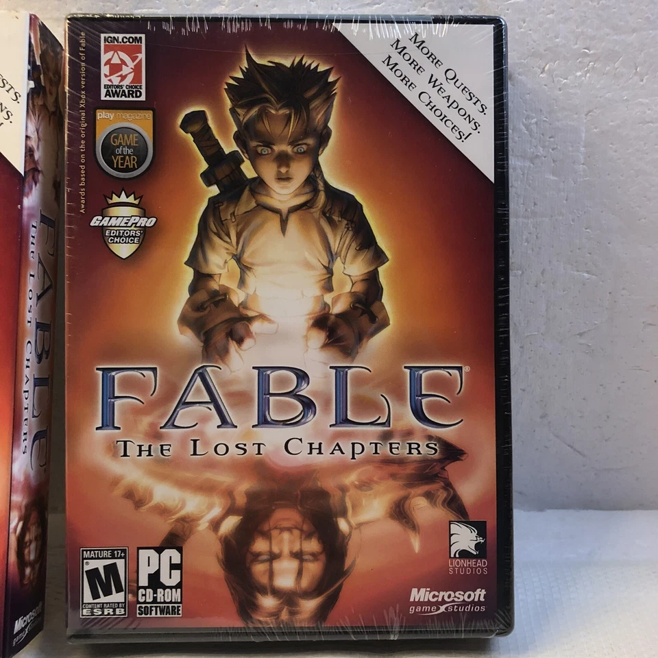 Fable The Lost Chapters PC CDROM 2005 NEW FACTORY SEALED dust jacket Slip cover - Image 2 of 4