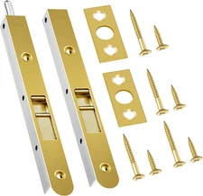 2 Pack Flush Bolt for Double Door, 7 Inch Heavy Duty Flush Latch Bolts, French