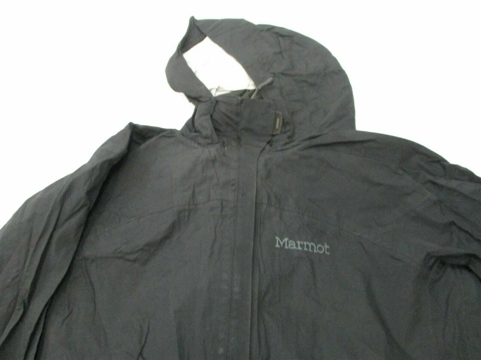 MARMOT Windbreaker Jacket Men's Size S Lightweight Full Zip Black Hooded - Image 2 of 4