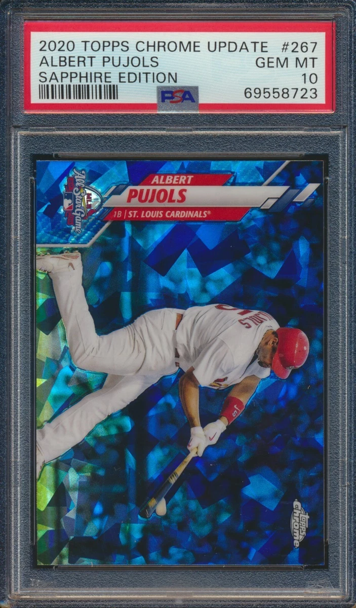 2020 Topps Chrome Update Sapphire Edition Albert Pujols #U-267 PSA 10 GEM MT