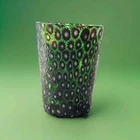 Vintage Green Millelflori Murano Tumbler Drinking Glass Art Glass A