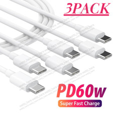3 Pack 6Ft 3Ft Type USB C Fast Charge Cable PD Rapid Cord For iPhone 16 15 Pro