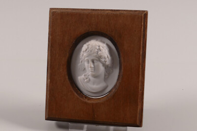 Meissen Plakette Bildnis der Demeter 1. Wahl 4,5x3,5cm Gerahmt Büste Halbfigur