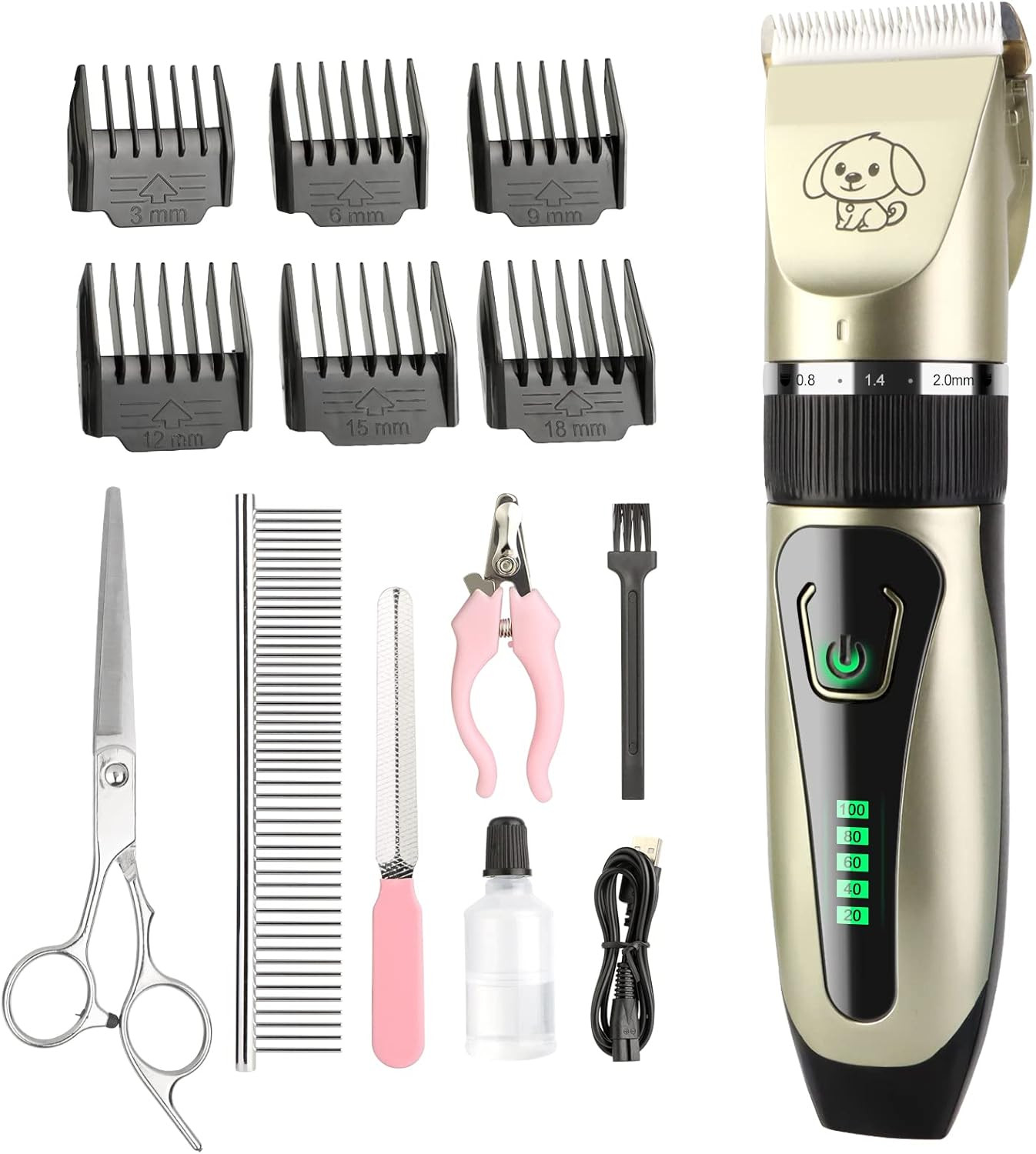 Tosatrice Cani Senza Fili - Kit Tagliacapelli Professionale Ricaricabile