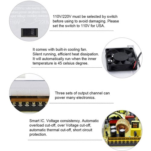 30A DC 12V 360W Power Supply Switching Power Supply Transformer Power Supply New - Picture 8 of 12