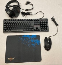 K59 RGB Gaming Keyboard and Mouse Combo with Headset Backlit 3 Colors Keyboard