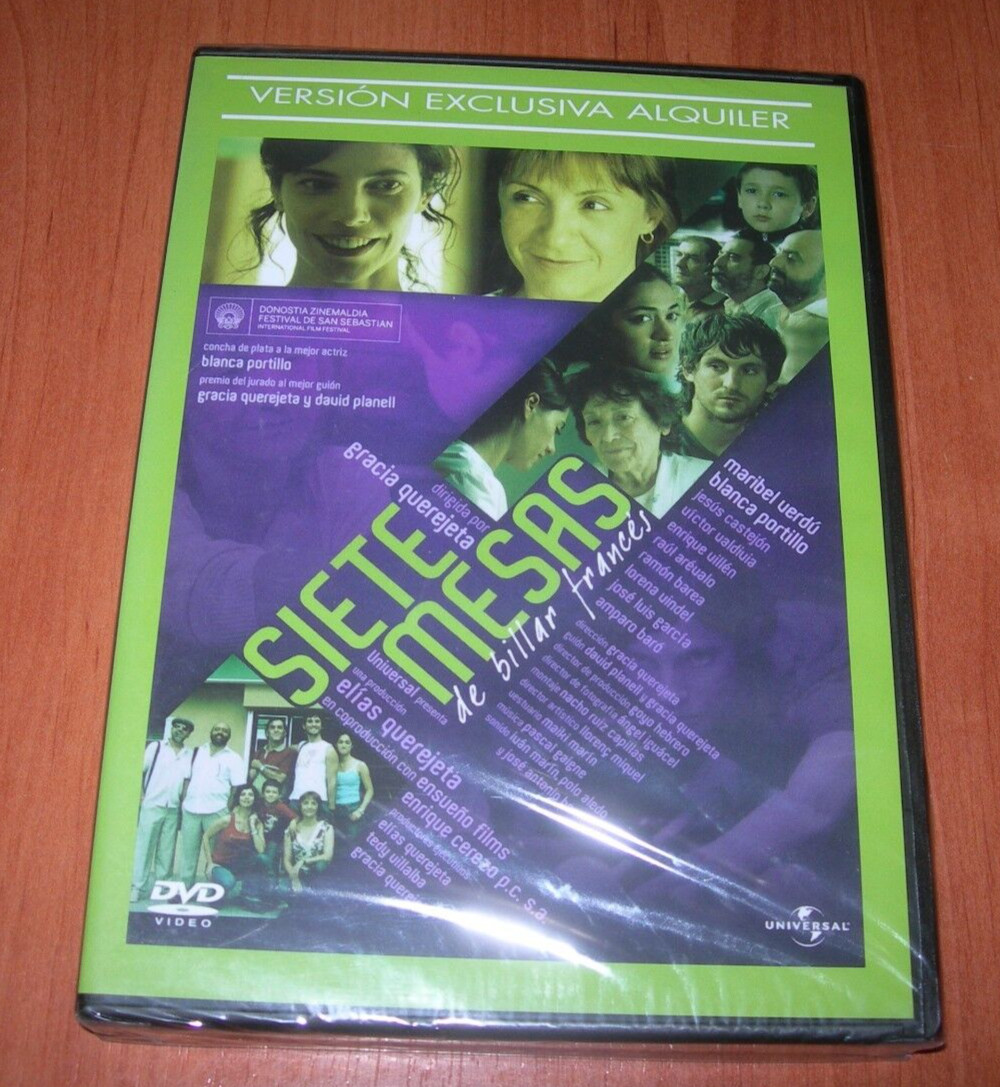 SIETE MESAS DE BILLAR FRANCÉS DVD EDICIÓN ESPAÑOLA PRECINTADO