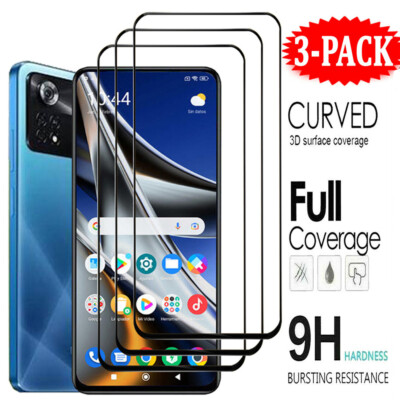3xFor Xiaomi POCO X6 X5 X4/M6 M5 Pro 5G F5 FULL Tempered Glass Screen Protector