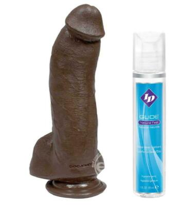 Doc Johnson Mr. Marcus 9'' Cock Balls Unisex Black Removable Vac-U-Lock Suction