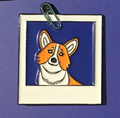 CUTE! ~ Big Eared Pembroke Welsh Corgi Herding Dog Enamel Lapel Pin