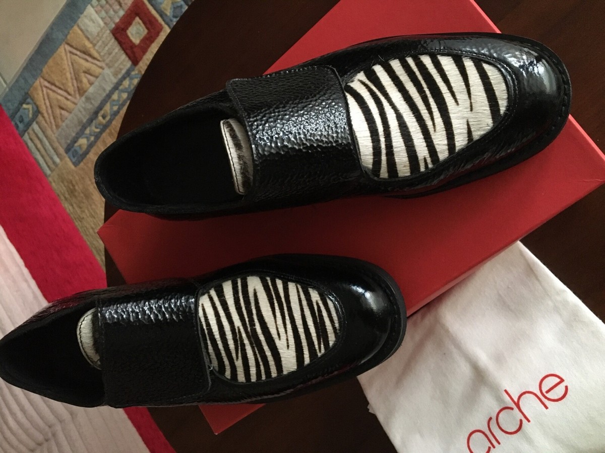 chaussures femme Arche T noir verni peau poulain