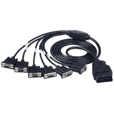 OBD2 Male To 6 DB9 Female Adapter Diagnostic Tool Connection Cable, Male To 6 D