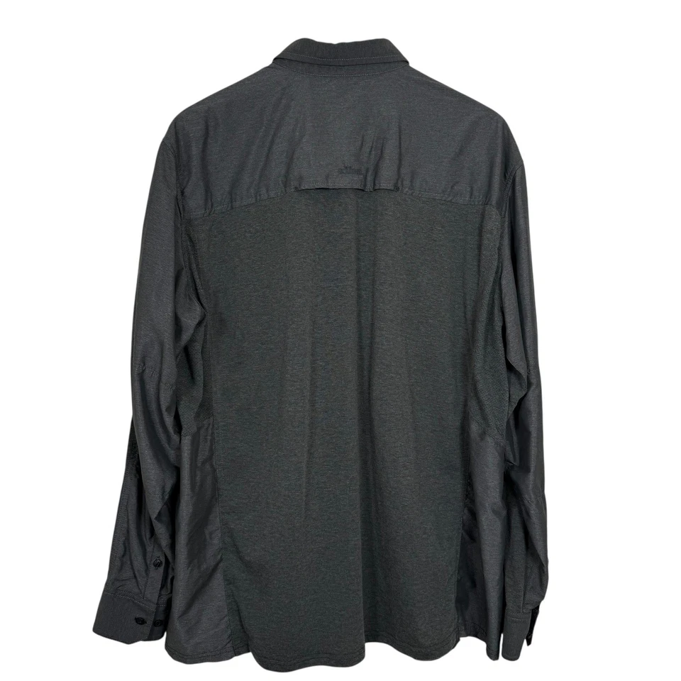Camisa KUHL Airspeed XL Manga Larga Abotonada Gris Carbón Exterior Bolsillos en el Pecho Foto 4 de 4