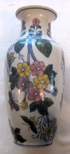 Vase Keramik / Motiv Blumen / Dekor China-Art