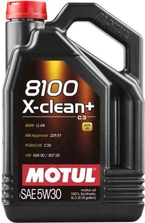 Huile 8100 X-CLEAN+ 5W30 C3 5L MOTUL (bidon) - Photo 1/1