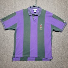 Champion Shirt Mens Large 1996 Atlanta Olympics Polo Colorblock Purple Green VTG
