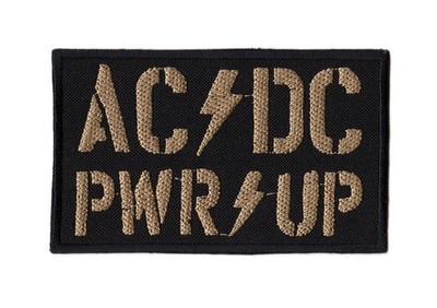 ACDC POWER UP Sew On Patch Australian Rock & Roll Hard Blues Rock Band Logo