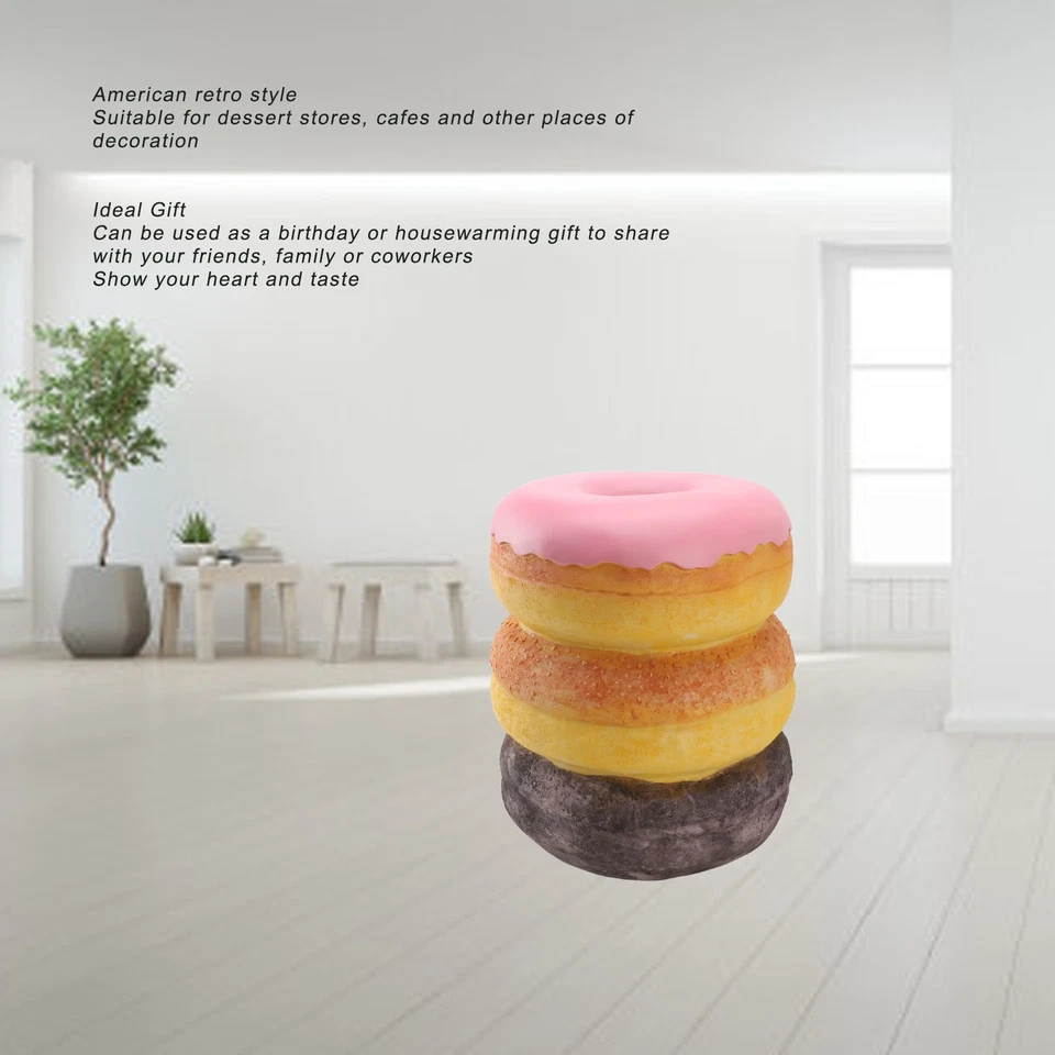 Simulated Food Stool Donut Shaped Lifelike Retro Fun Shoe Changing Stool No New - Image 4 of 4