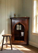 Vintage Mahogany Corner Shelf unit Freestanding or Wall Cottagecore