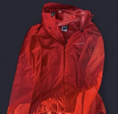 Grudens Red Rain Hooded Zip Up Nylon Jacket Mens Fishing Large Outdoor